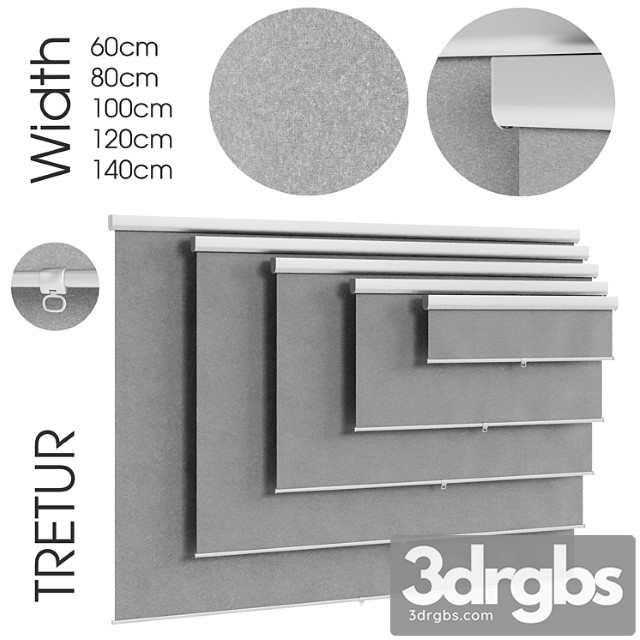 Tretur. ikea block-out roller blind 3dsmax Download - thumbnail 1