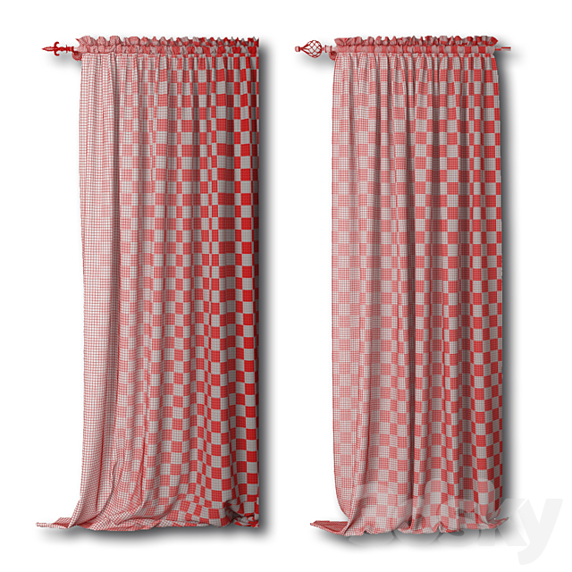 Tulle curtain 3ds Max - thumbnail 3