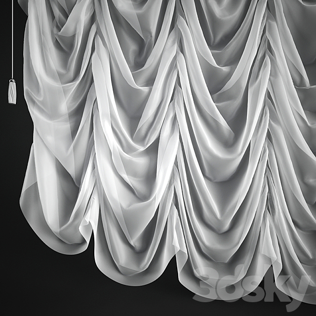 Tulle: french style 3DS Max Model - thumbnail 2