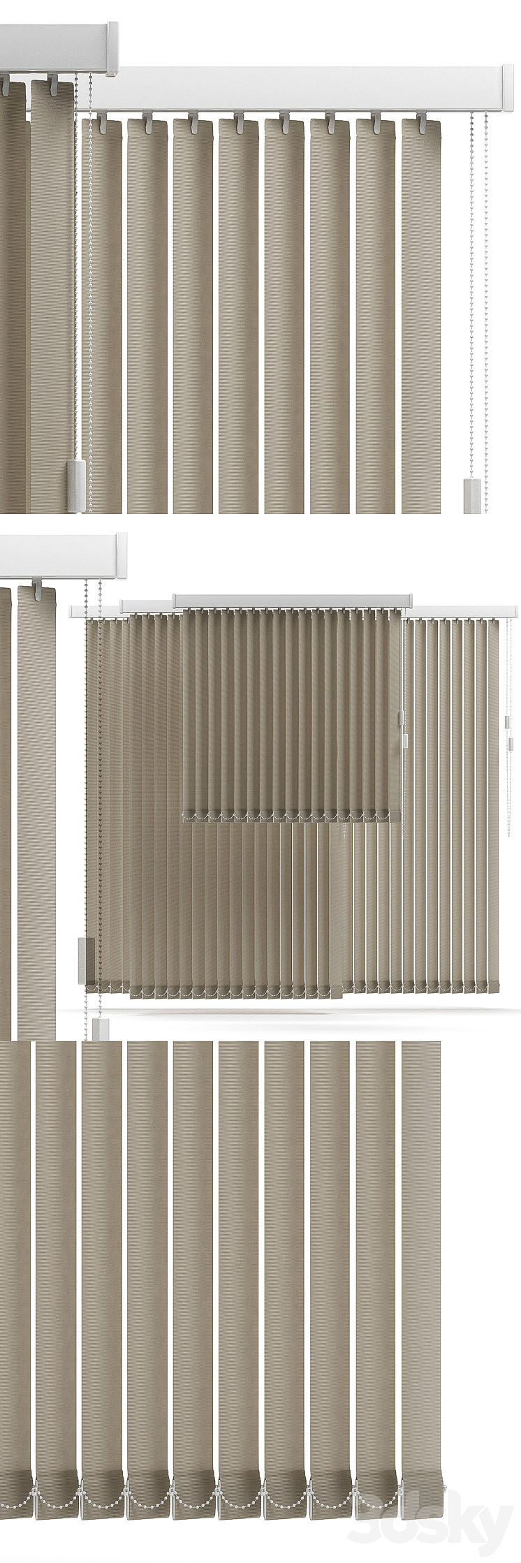 VERTICAL BLINDS 3DS Max - thumbnail 1