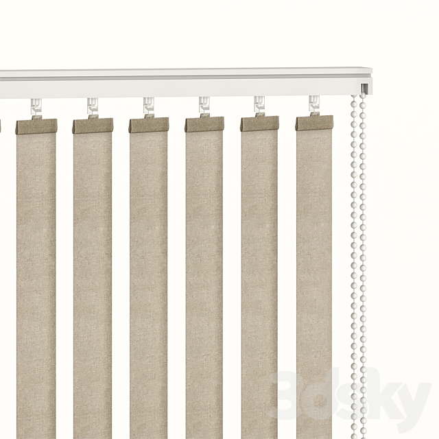 Vertical blinds 3DS Max Model - thumbnail 2