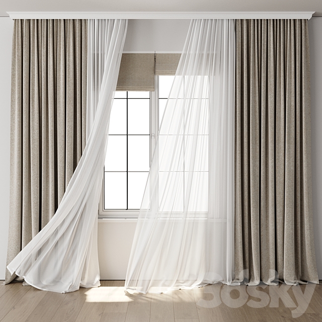 Wild Curtain for Interior 108 3DS Max Model - thumbnail 2