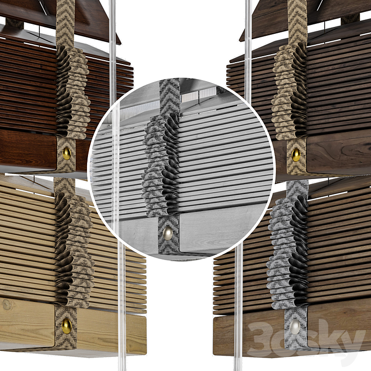 Wood Blind 1500mm 3DS Max - thumbnail 2