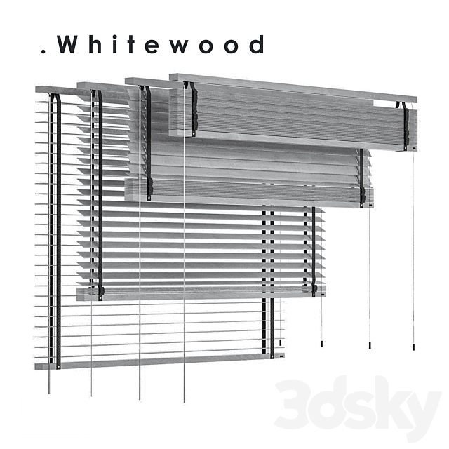 Wood Blind 1500mm 3DSMax File - thumbnail 4