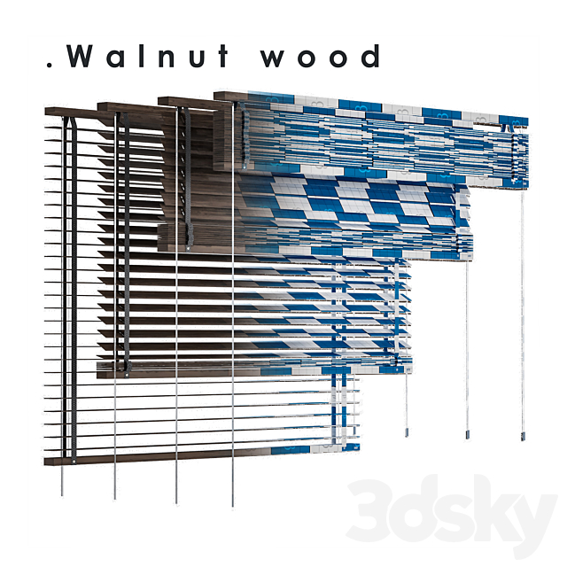 Wood Blind 1500mm 3DSMax File - thumbnail 7