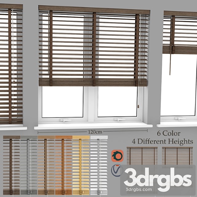 Wood blinds venetian 2 (120cm) - thumbnail 1