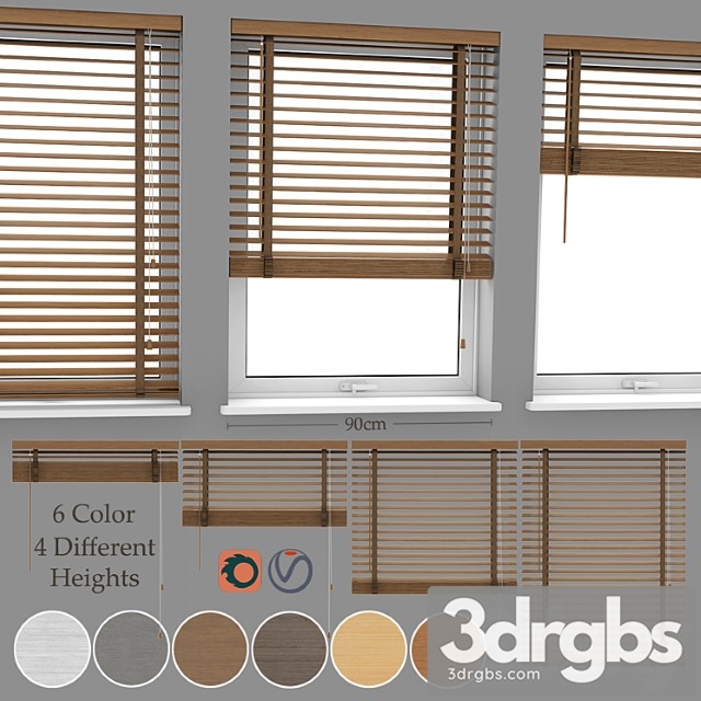 Wood blinds venetian 3 (90cm) - thumbnail 1