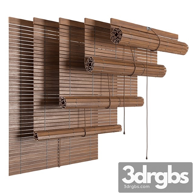 Wood Roller Blind 3dsmax Download - thumbnail 1