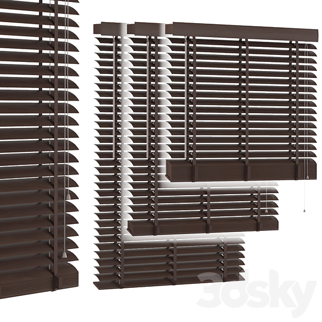 Wood Venetian Blind 01 3dsMax Model - thumbnail 1