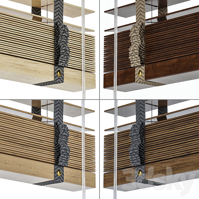 WOOD Venetian Blind 1150 in 45 mm 3ds Max - thumbnail 2