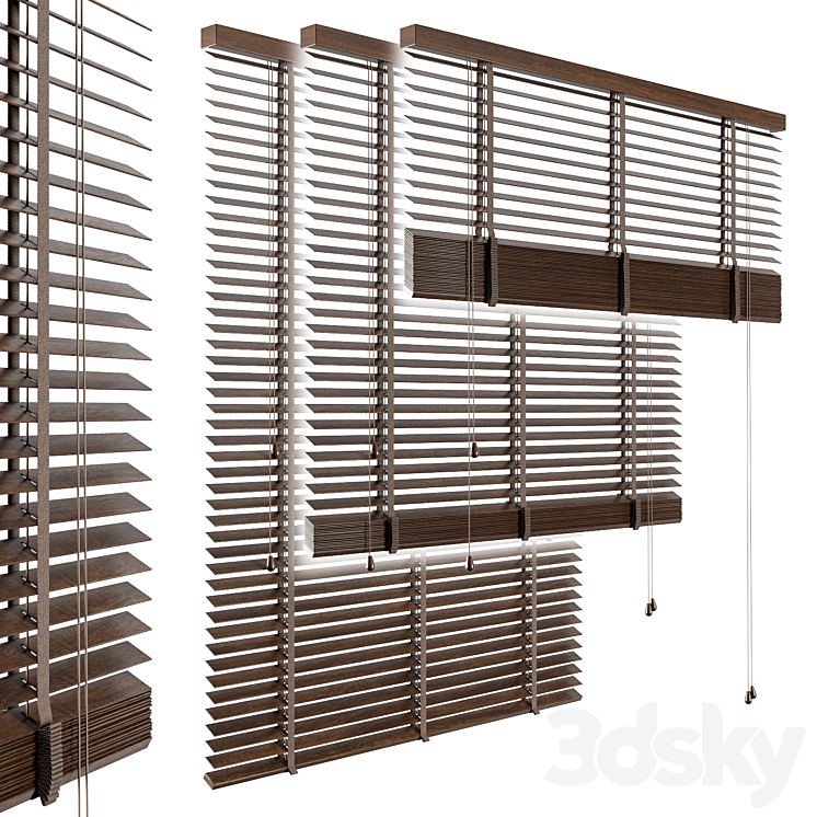 Wood venetian blind 3DS Max - thumbnail 1