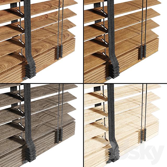 Wooden Blind 02 120cm 3dsMax Model - thumbnail 2