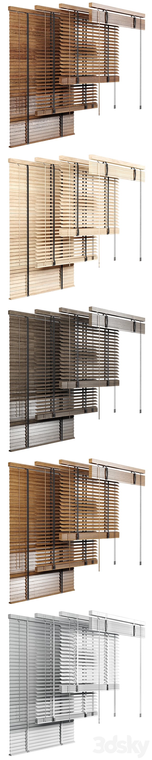 Wooden Blind 02 120cm 3dsMax Model - thumbnail 5