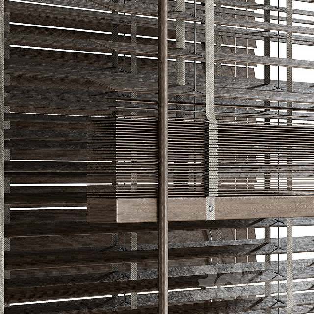 Wooden blinds 03 Folding wooden blinds 3DS Max Model - thumbnail 5