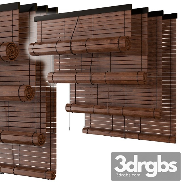 Wooden roller blind 3dsmax Download - thumbnail 1