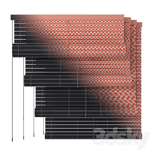 Wooden roller blind 3DSMax File - thumbnail 3