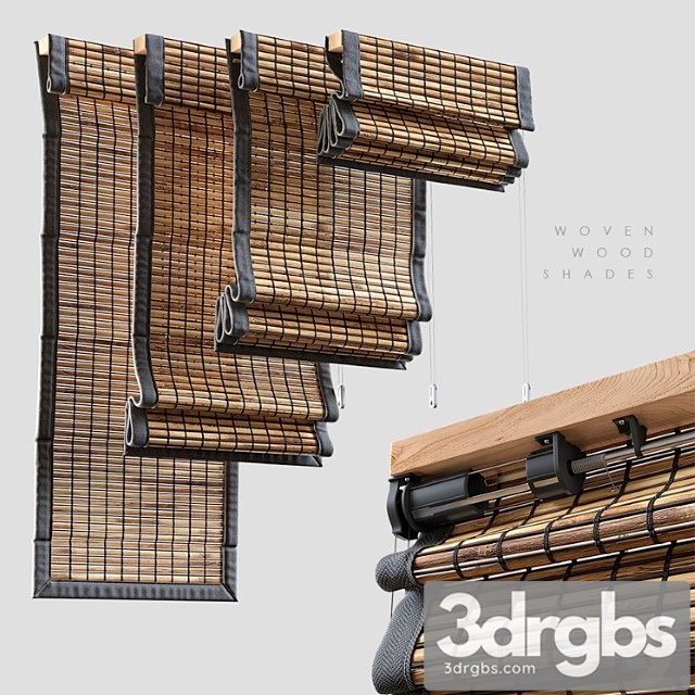 Woven Wood Shades 2 3dsmax Download - thumbnail 1