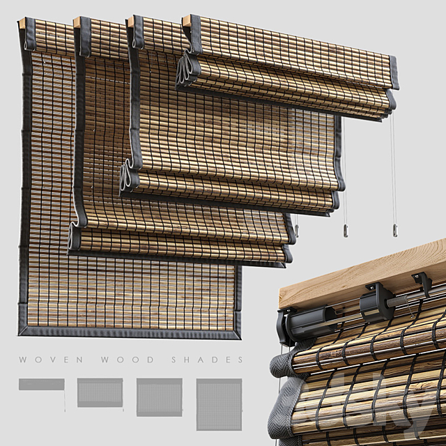 Woven Wood shades 3DSMax File - thumbnail 1