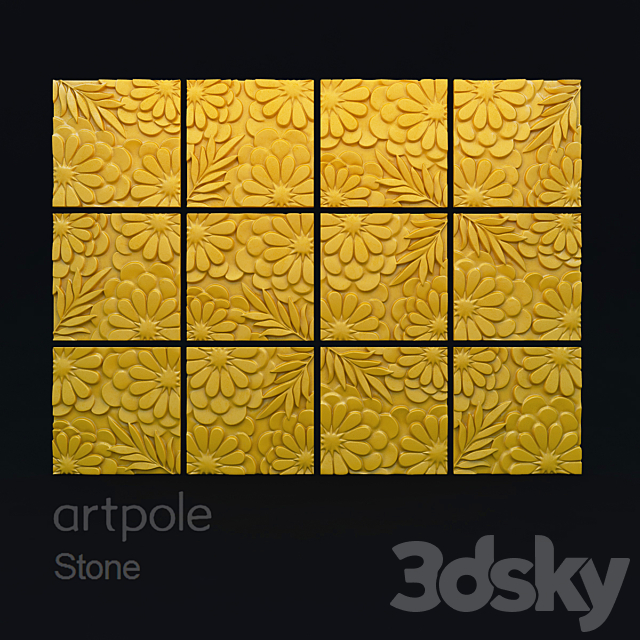 3d panel “Stone” 3ds Max - thumbnail 1