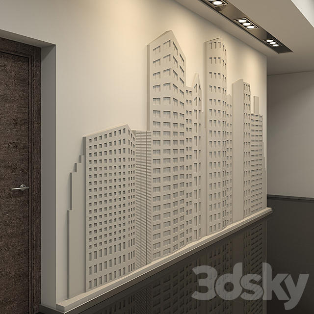 3D wall panel Dikart 3DS Max Model - thumbnail 3