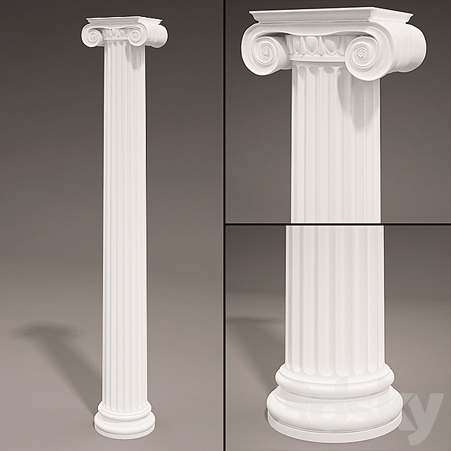 Antique Column 3DSMax File - thumbnail 1