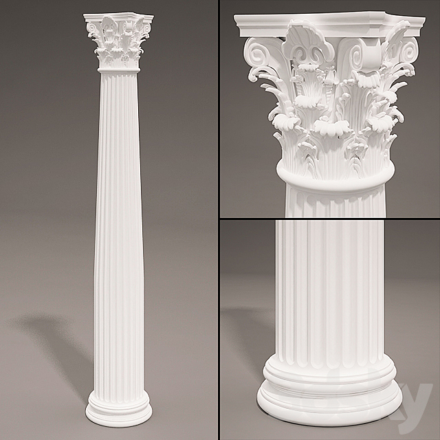 Antique Column 3DSMax File - thumbnail 1