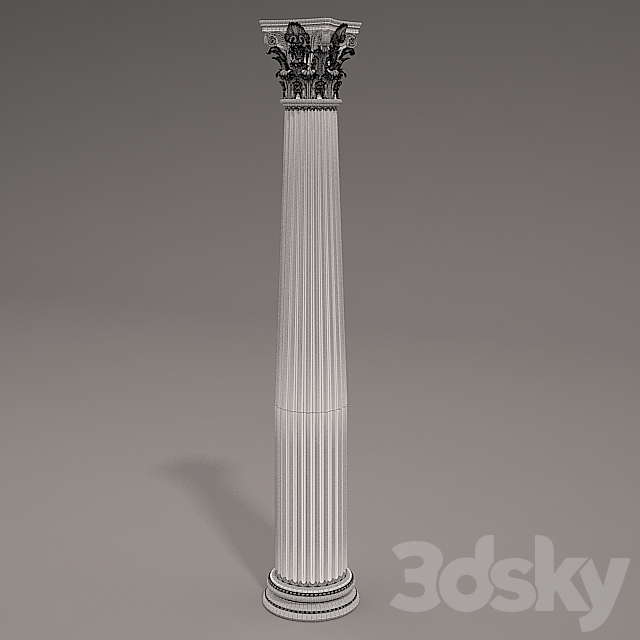 Antique Column 3DSMax File - thumbnail 2