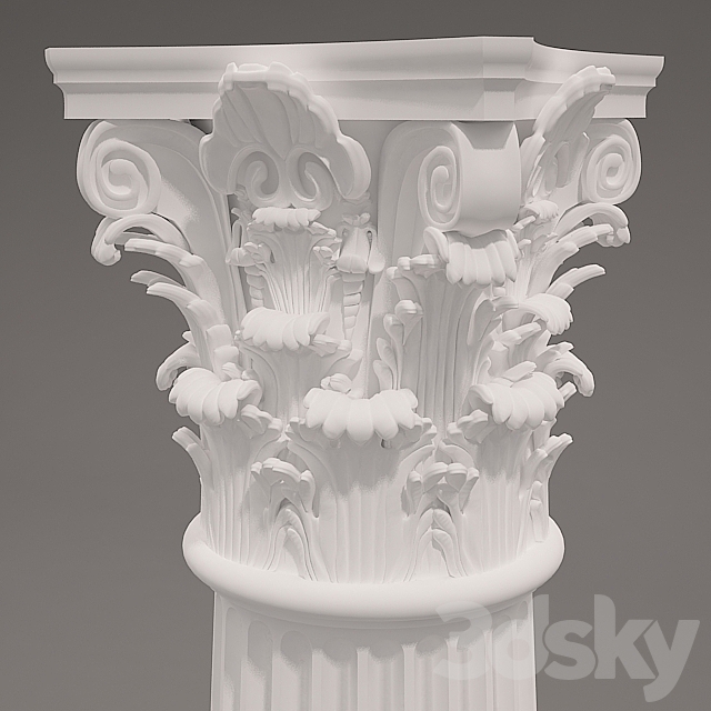 Antique Column 3DSMax File - thumbnail 3