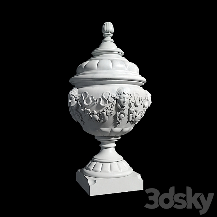 antique vase 3DS Max - thumbnail 1