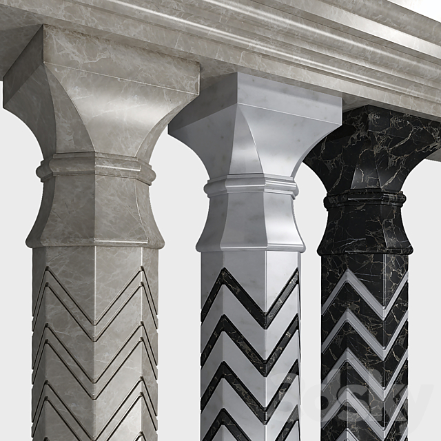 Arabic Column 3ds Max - thumbnail 1