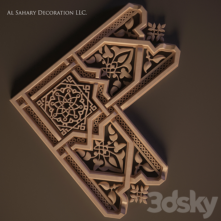 Arabic decor (corner element) 3DS Max - thumbnail 1