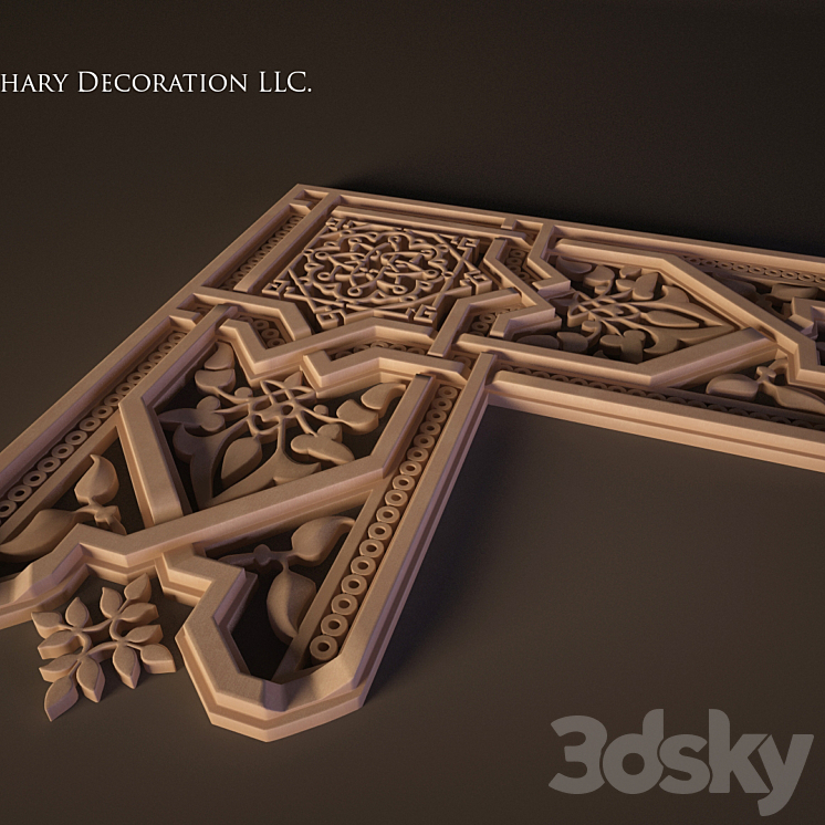 Arabic decor (corner element) 3DS Max - thumbnail 2