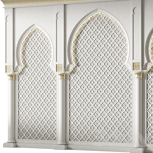 Arch 02. Arabic Wall Decor 3DS Max Model - thumbnail 3