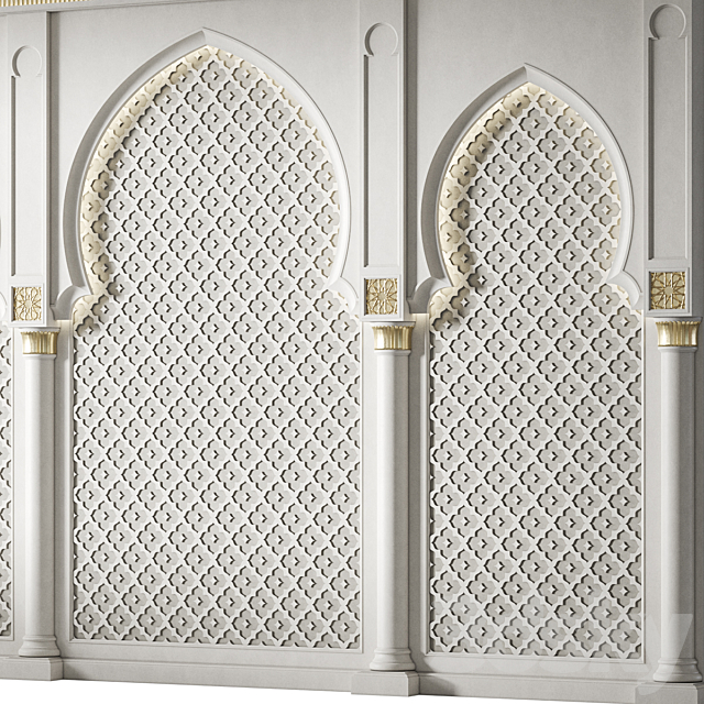 Arch 02. Arabic Wall Decor 3DS Max Model - thumbnail 4