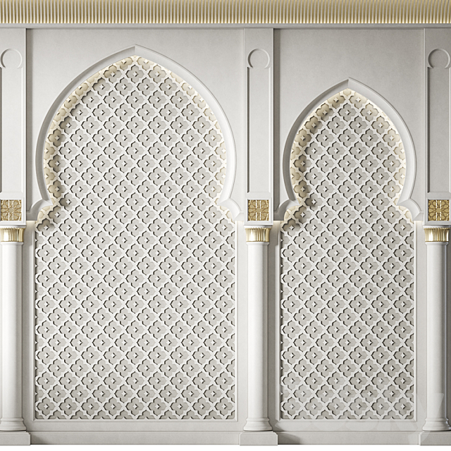 Arch 02. Arabic Wall Decor 3DS Max Model - thumbnail 5