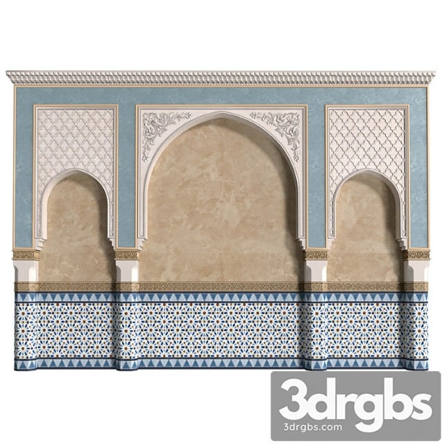 Arch in oriental style. arab decorative wall. arabic wall.oriental wall paneling 2 - thumbnail 1