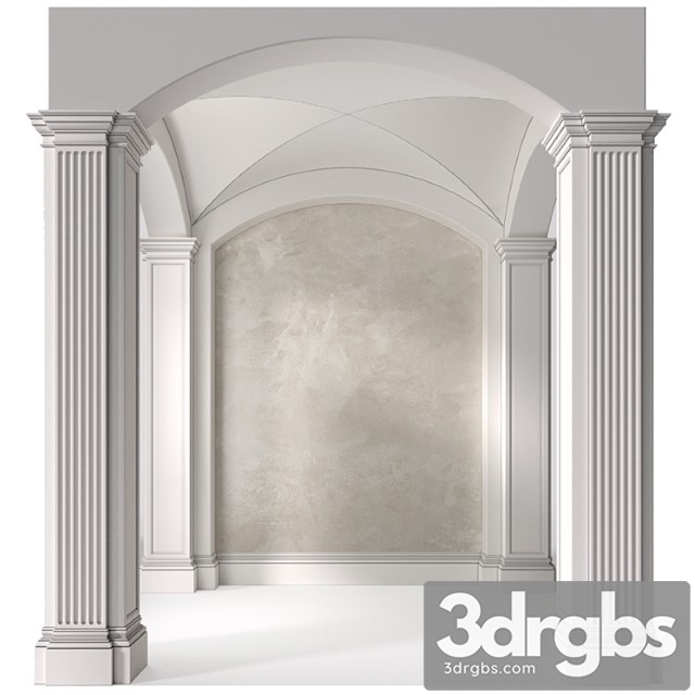 Arched vaulted gallery decorative plaster - thumbnail 1