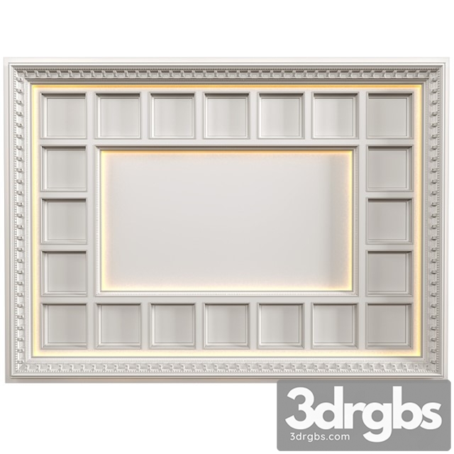 Art deco coffered illuminated ceiling.modern coffered illuminated ceiling - thumbnail 1