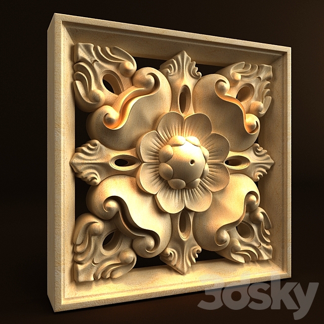 Bali Carving ornament 016 3ds Max - thumbnail 1