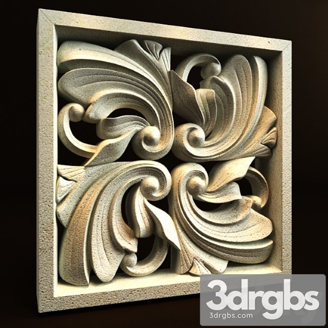 Bali Carving Ornament 019 3dsmax Download - thumbnail 1