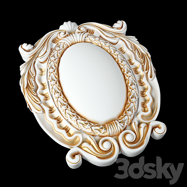 Baroque cartouche 3ds Max - thumbnail 2