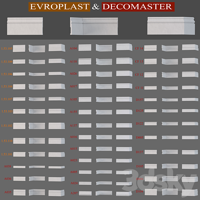 Baseboard Evroplast and Decomaster 3DSMax File - thumbnail 1