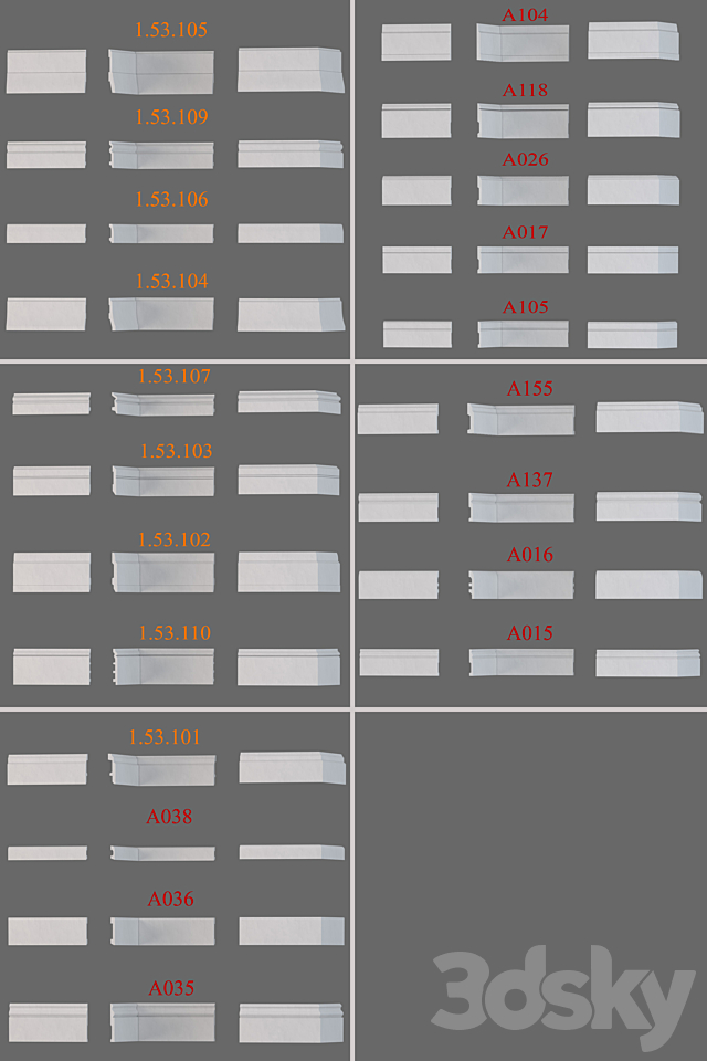 Baseboard Evroplast and Decomaster 3DSMax File - thumbnail 2