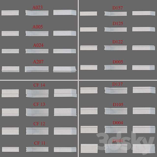 Baseboard Evroplast and Decomaster 3DSMax File - thumbnail 3