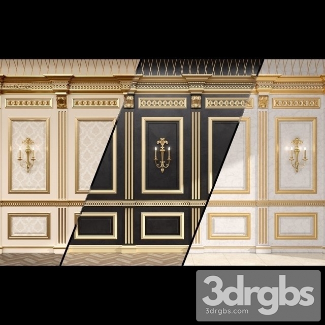 Boiserie Classic Panels 3dsmax Download - thumbnail 1