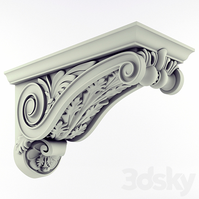 bracket classic 3DS Max Model - thumbnail 1