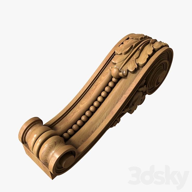 Carved bracket-2 3DS Max Model - thumbnail 2