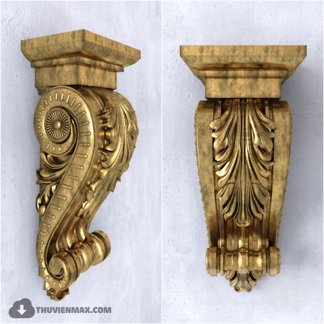 Carved console bracket. 3DS Max - thumbnail 3