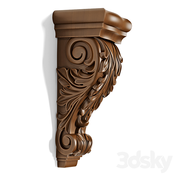 Carved Corbel 001 3DS Max - thumbnail 2