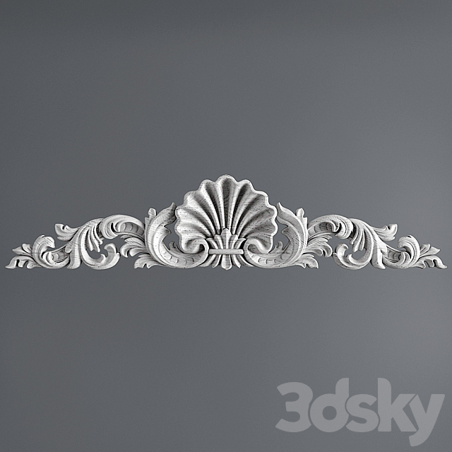 Carved element 3ds Max - thumbnail 1